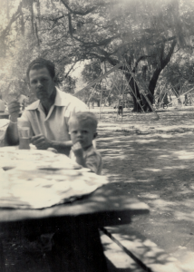 Philip P. Beyer  father Henry T. Beyer Jr. New Orleans Autumn Park 1951