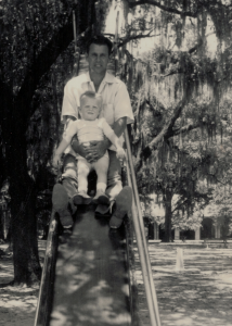 Philip P. Beyer and father Henry T. Beyer Jr. New Orlean Autumn Park 1951